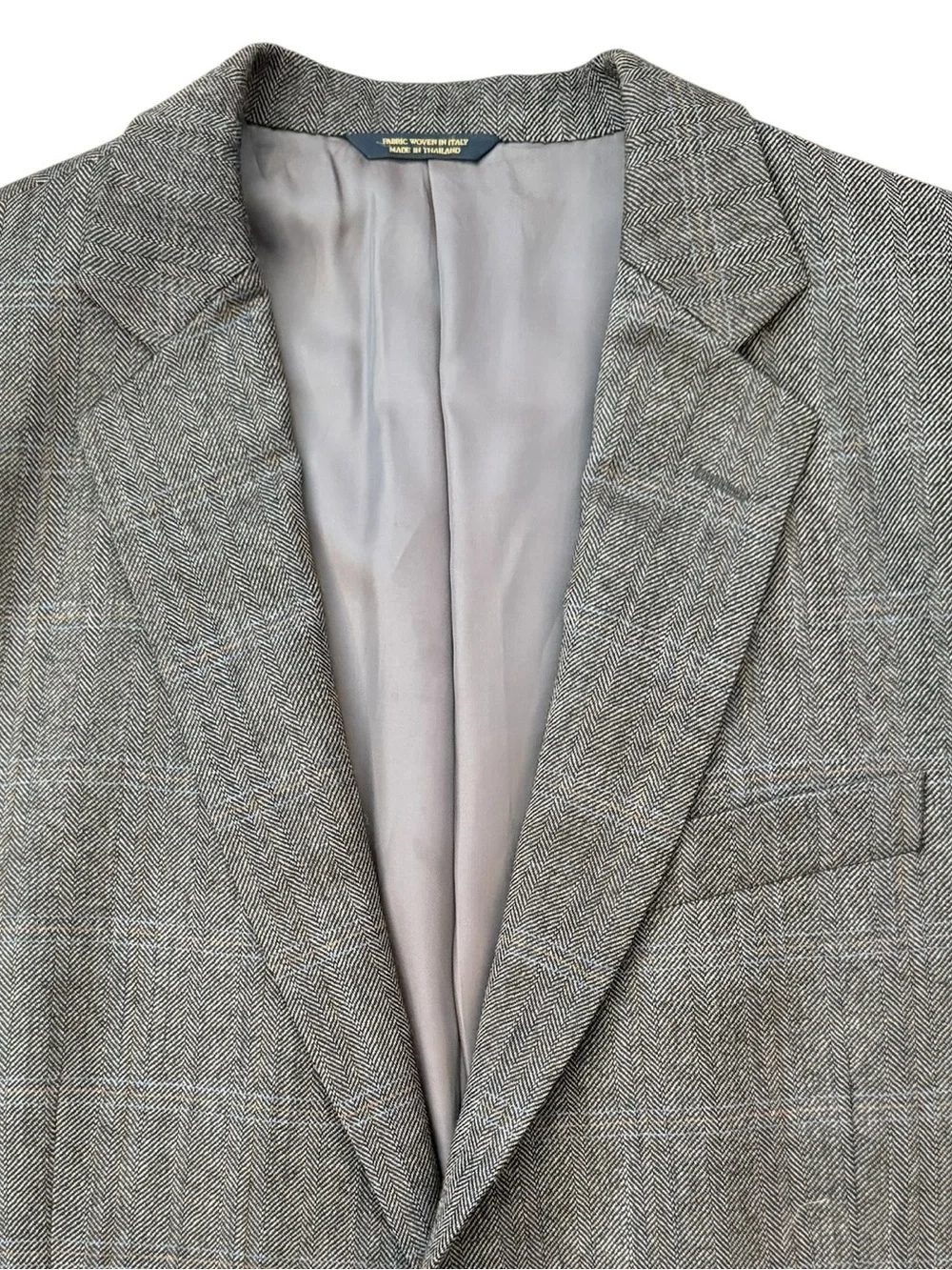 Brooks Brothers Madison 44L Lanificio Campore Wool Gray Herringbone Sport Coat